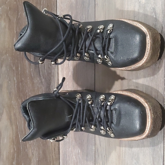 Jeffrey Campbell Free People Y2K Viajar Wedge Hiker Boots 7M - Picture 4 of 15